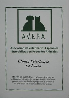 Clínica Veterinaria La Fauna certificado clínica veterinaria